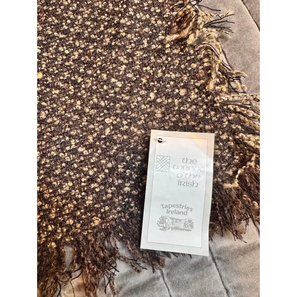 The Weave O’the Irish Tapestries Wool Throw Blanket Handcrafted In Ireland VTG